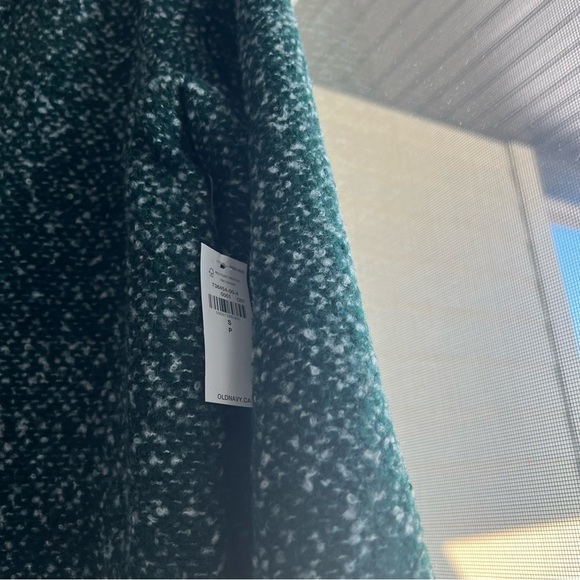 NWT Old Navy women's Relaxed Textured Overcoat for Women, XS, Green - Picture 8 of 12